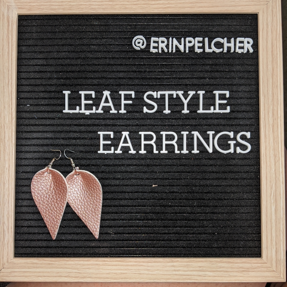 Magnolia Leaf Style Dangle Earring